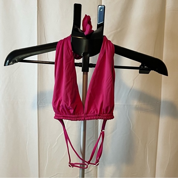 Free People x Toast Swim Double Back Strap Halter Top Purple Orchid Size Medium - Picture 1 of 6